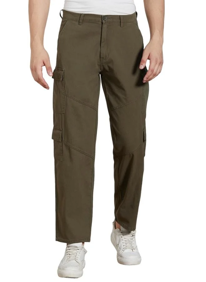 Dennis Lingo Men's Olive Cargo Trousers - Relaxed Fit Outdoor Essential