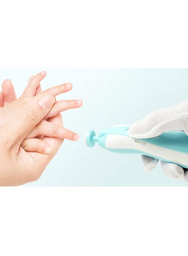 Electric Baby Nail Trimmer - Safe Toenail and Fingernails Care Trim with LED Light for Infant Toddlers Kids Adults - with 6 Interchangeable Pads and Adjustable Speed - Image 2