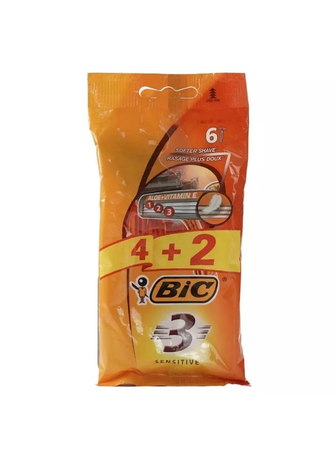 Bic BIC Softer Shave Razors for Softer Shave- 6pcs - Image 1