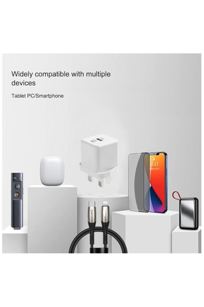 Denx 20W Dual Port Fast USB Charger Plug, USB C Phone Charger Compatible with iPhone, Galaxy, iPad, Pixel, Huawei, Xiaomi and More - Image 3