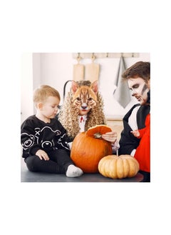 The Bros Masquerade Cat Masks, Mask for Cosplay Parties Half Face Animal Mask for Carnival Costume Banquet(Ginger Cat)  - Image 2