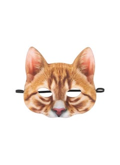 The Bros Masquerade Cat Masks, Mask for Cosplay Parties Half Face Animal Mask for Carnival Costume Banquet(Ginger Cat)  - Image 5