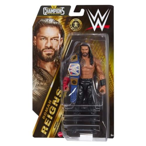 WWE أبطال رومان رينز مع حزام البطولة العالمية 6" تمثال عمل أساسي - Image 1