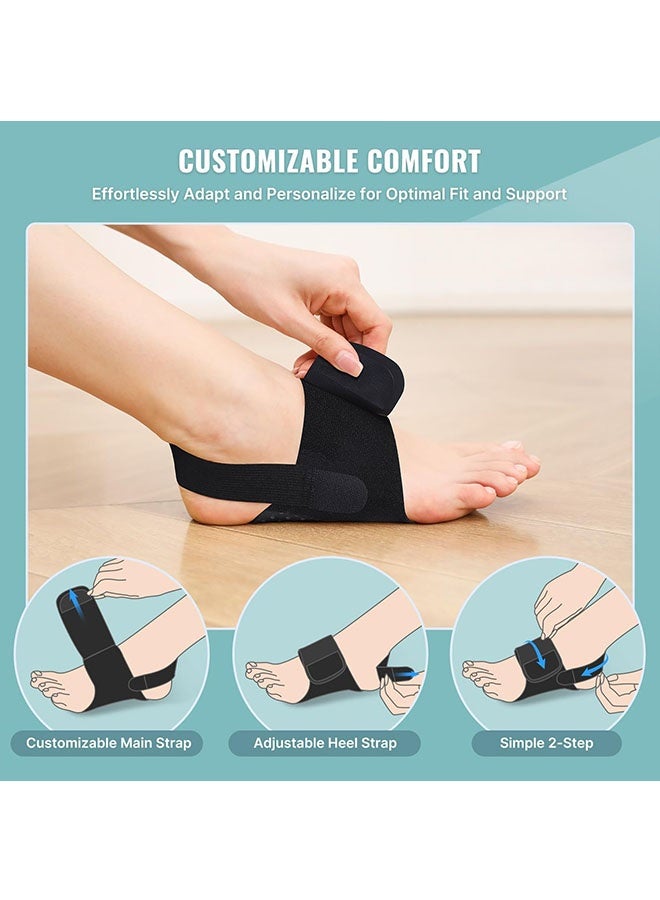 Generic 1 Pair Arch Support Braces for Plantar Fasciitis Relief, Upgraded Non Slip Wearable Arch Support, Built In Orthotics, Adjustable Bands, Gel Pads for Flat Feet High and Fallen Arch for Unisex - Image 4