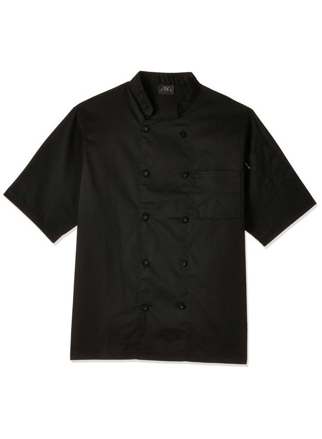 Chef Code men's short sleeve unisex classic coat, black, xs - Image 1
