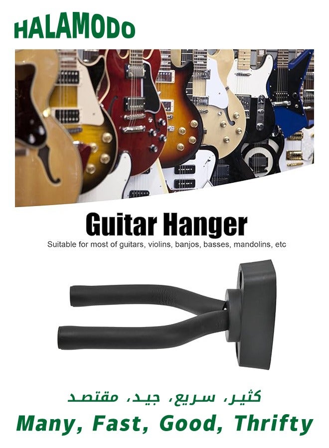 Generic Guitar Wall Mount Hanger Hook, Acoustic Electric Bass Guitar Wall Hook Hanger, Black Metal Holder Hanger, for All Size Guitars  - Image 1