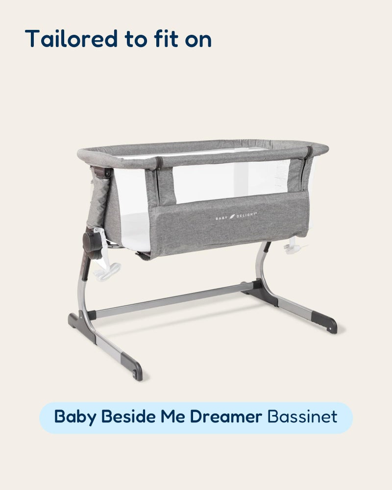 TotAha Bassinet Sheets Compatible with Baby Delight Beside Me Dreamer Bassinet, 33x20 for Baby Bedside Sleeper - Buttery Soft, Premium Stretchy Jersey Knit Sheets, 2 Pack - Image 2