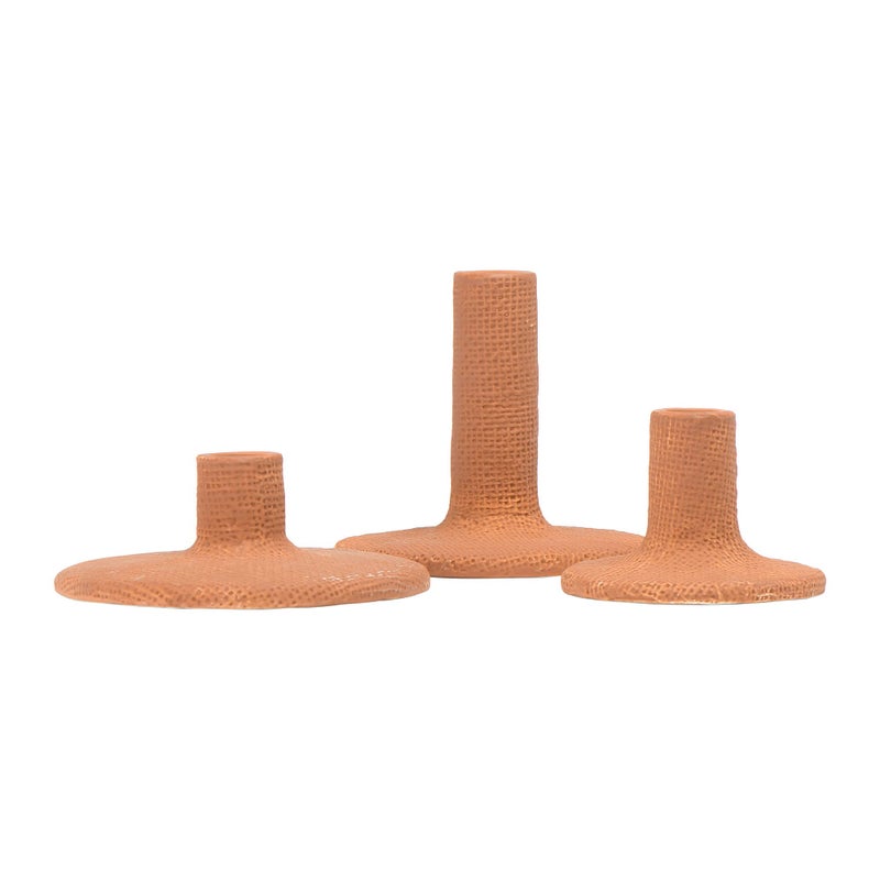 Main  Mesa Stoneware Taper Candle Holders Set of 3
