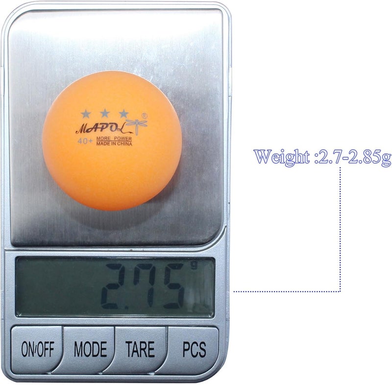 MAPOL 100 Counts 3-Star Orange Practice Ping Pong Balls Advanced Table Tennis Balls - Image 4