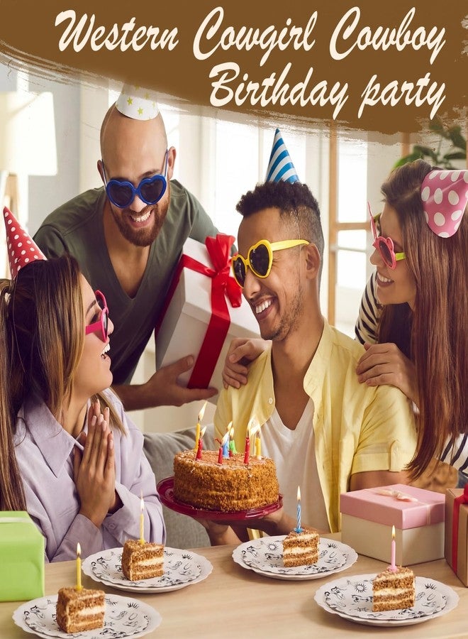 LemonRoad مجموعة ليمون رود من 100 طبق ورقي مزخرف بنمط رعاة البقر الغربي، مقاس 9 بوصات و7 بوصات، للاستخدام مرة واحدة، مثالية لحفلات رعاة البقر، وأعياد الميلاد، وحفلات استقبال المولود، وحفلات توديع العزوبية، وحفلات الغرب المتوحش. - Image 5