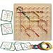 Kizh Wooden Geoboard Math Manipulative Material Graphical Geo Board Montessori Educational Toys Array Block Pattern Cards and Rubber Bands STEM Puzzle Matrix 8x8 Brain Teaser Toys - Image 2