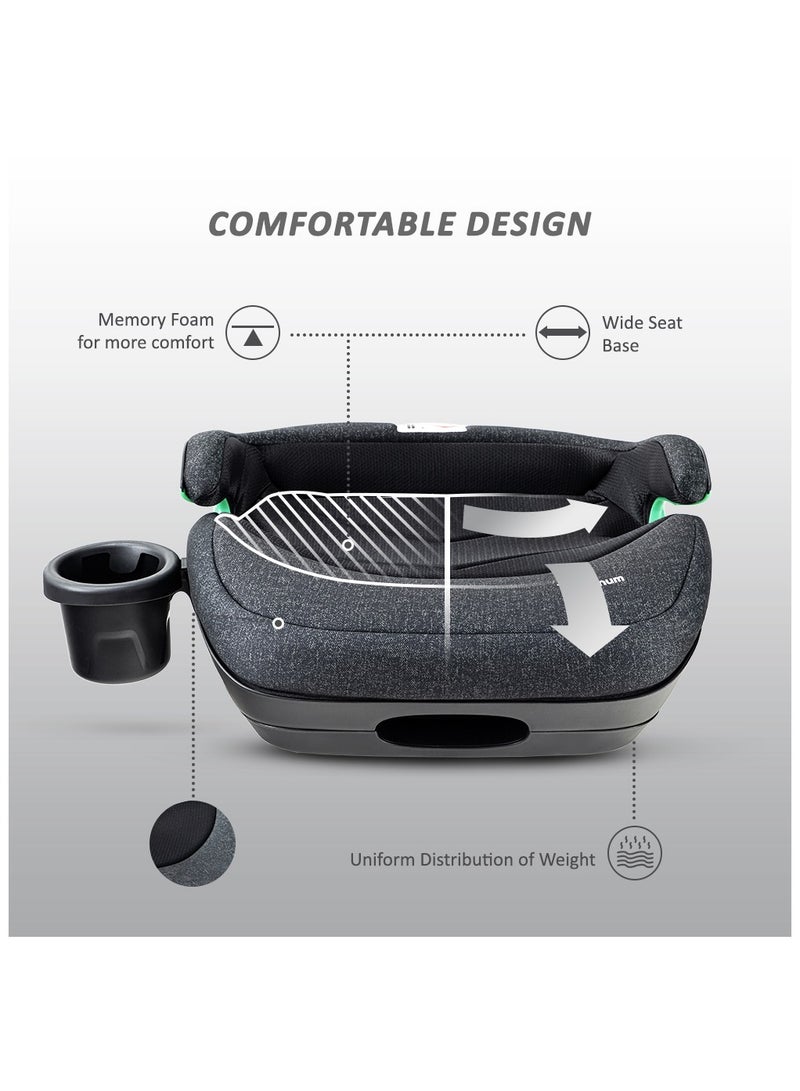 TEKNUM Car Seat I-Size Booster with 4 Reclining Mode & Isofix - Grey - Image 4