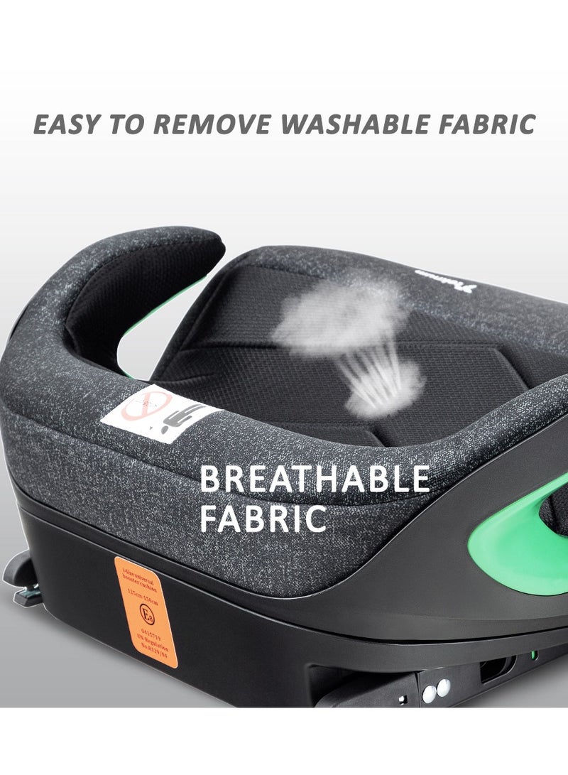 TEKNUM Car Seat I-Size Booster with 4 Reclining Mode & Isofix - Grey - Image 5