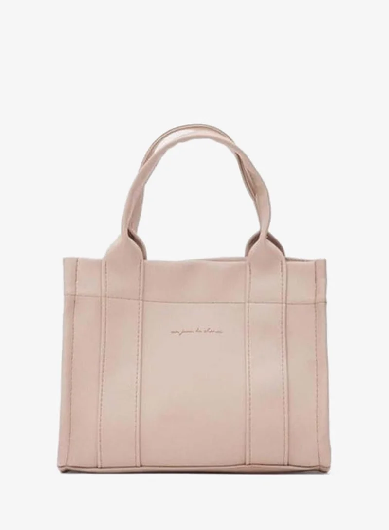 Artificial Leather Tote Bag Bonnie Beige