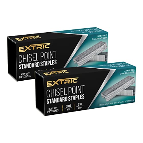 Staples Standard 2 Pack Heavy Duty Chisel Point Standard Staples for Stapler 10000 Pack 14 Inch Jam Free Stapling
