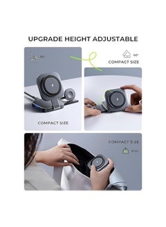 Lisen 3 in 1 Charging Station for Apple Devices Magsafe Wireless Charger Pad for iPhone, Travel Wireless Charging Station for Multiple Devices Fits iPhone 15 Pro Max Magsafe Charger Airpods I Watch  - Image 4