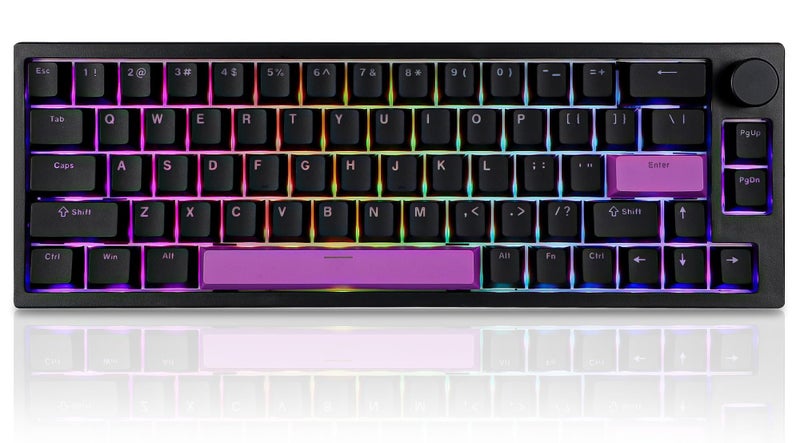 BOYI 66Pro Rapid Trigger Magnetic Switch 65% Mechanical Keyboard,Hall Effect Gasket-Mounted RGB HotSwap Hyper-Fast Adjustable Actuation Wired Compact Gaming Keyboard with Knob(Black) - Image 1