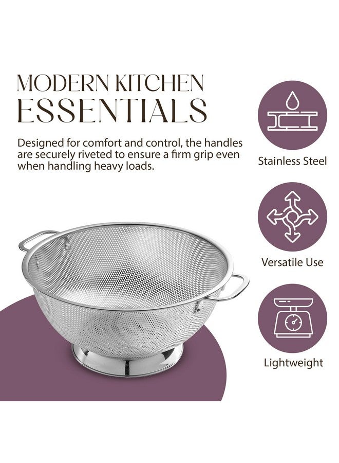 Bellemain Micro-perforated Stainless Steel Colander-Dishwasher Safe (3 QT and 5 QT) - Image 4