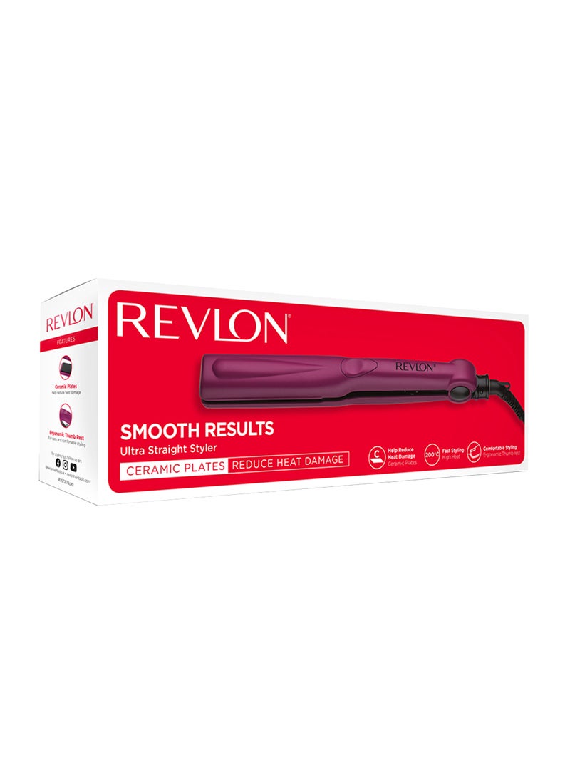 Revlon Ceramic Straightener, upto 200C. Ready to use in 60 s. Purple - Image 2