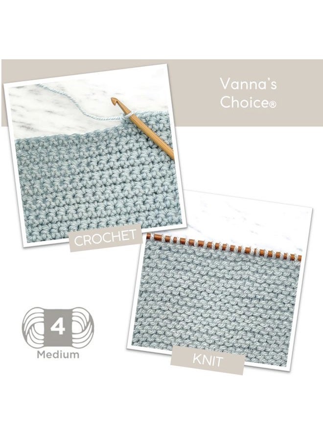 Lion Brand Yarn (1 Skein) Vanna's Choice Yarn, Grey Marble - Image 5