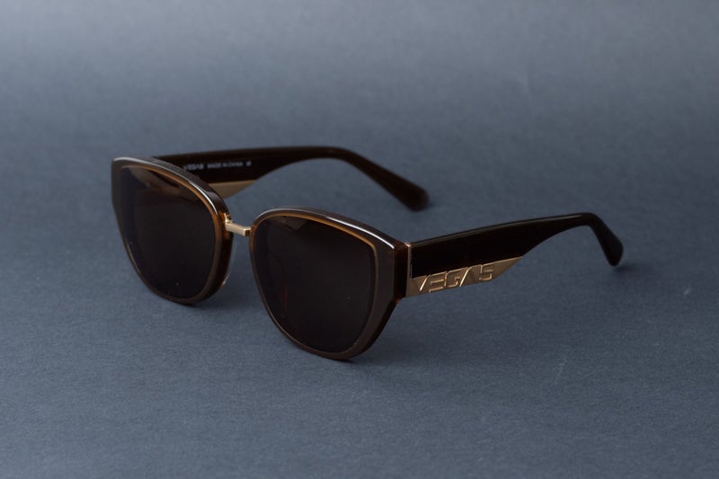 VEGAS Full Rim Cat Eye Women saddle Brown  Sunglasses V6002 C3 - Image 3