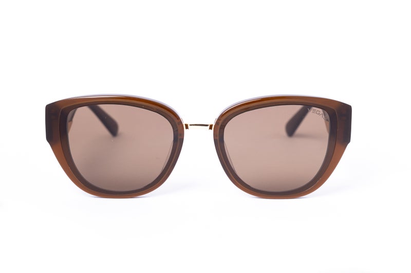 VEGAS Full Rim Cat Eye Women saddle Brown  Sunglasses V6002 C3 - Image 1