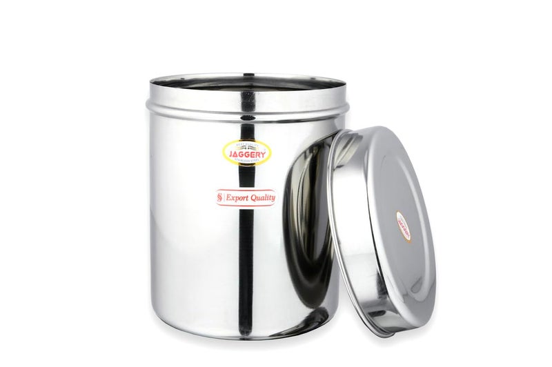 JAGGERY® Stainless Steel Tall Container, Ubha Dabba (Set of 6) (Dia_ 12 cm, Height 15 cm, Capacity_1.5 Litre) - Image 5