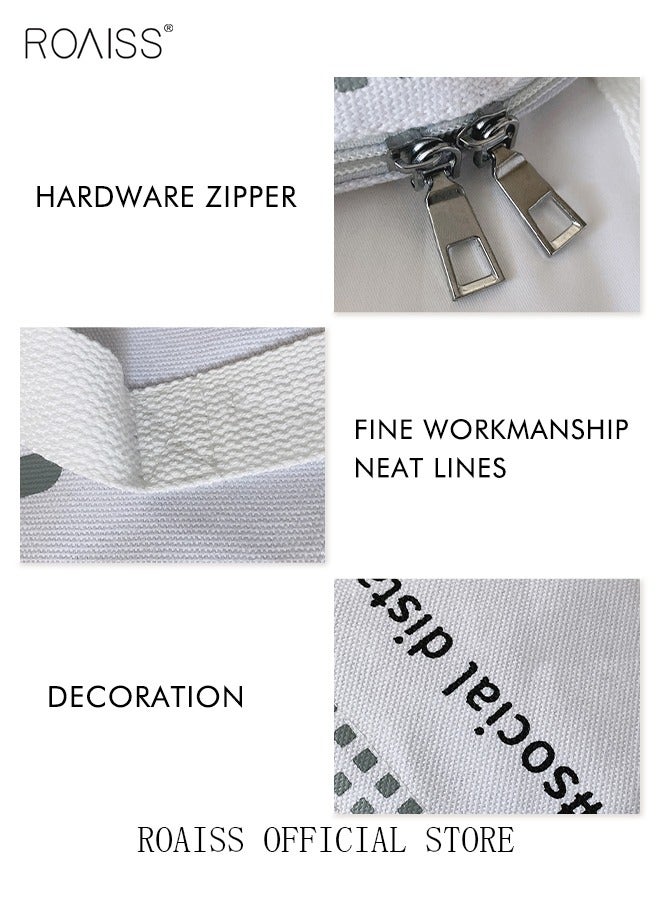 roaiss Mask Shaped Bag Pack Female Creative Large Capacity Tote Bag Shoulder Printed Handbag - Image 4