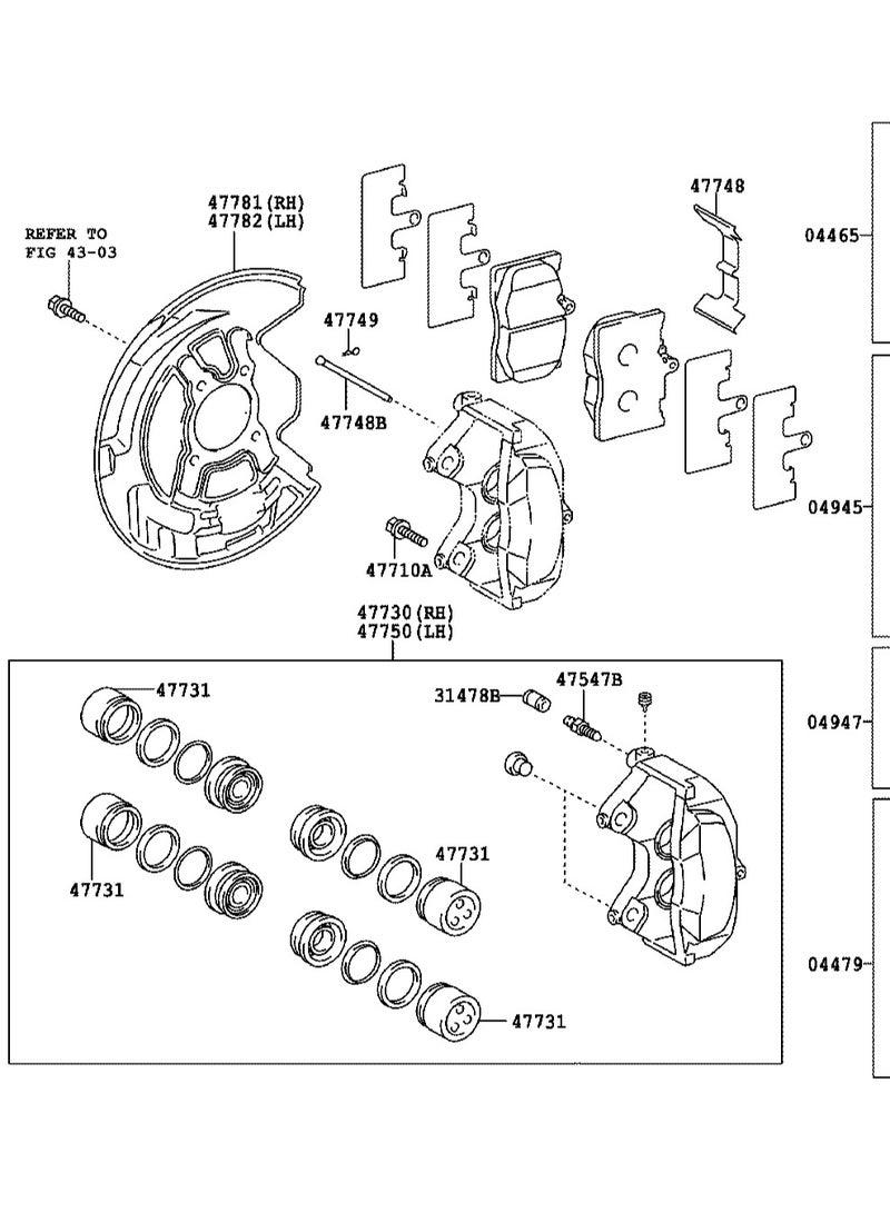 LEXUS PAD KIT , DISK BRAKE GS430 18-05 LEXUS FRONT  - Image 2