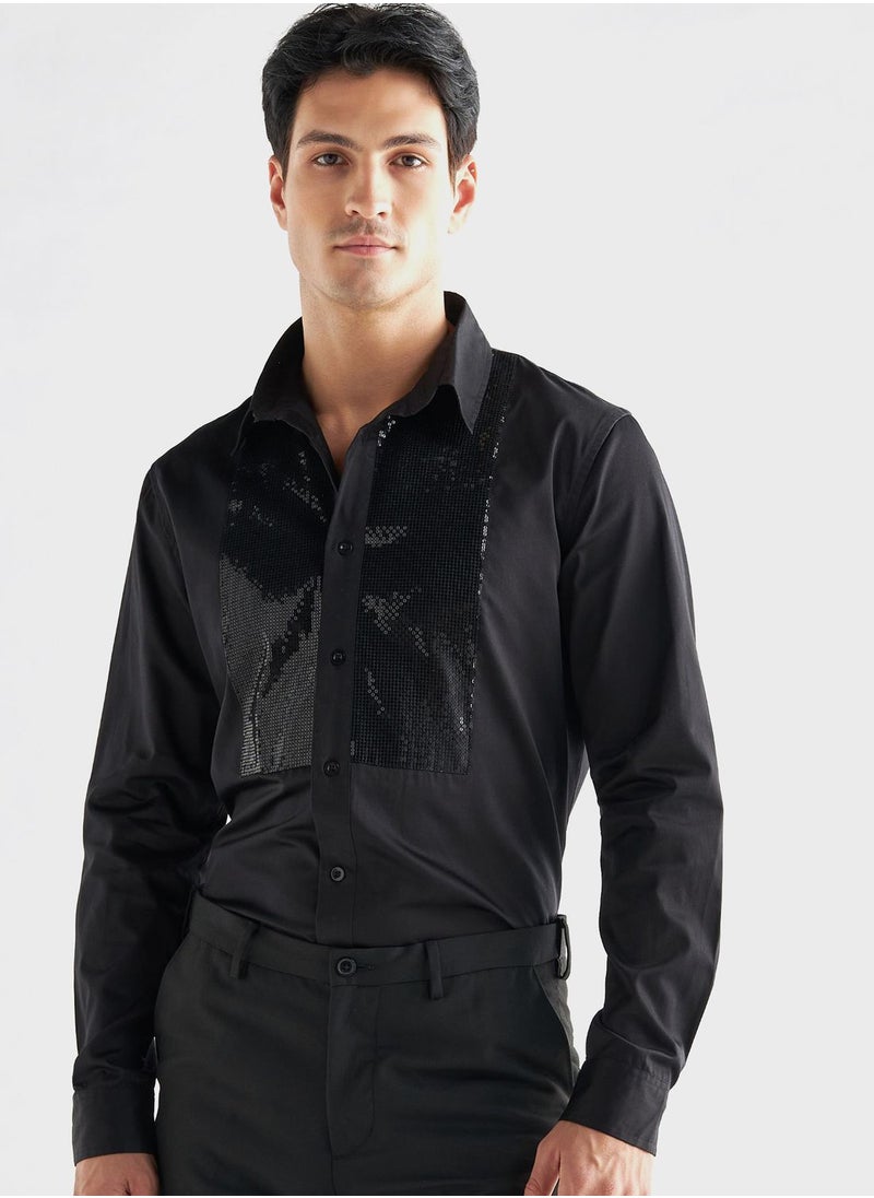 FAV Embroidered Regular Fit Shirt  - Image 1