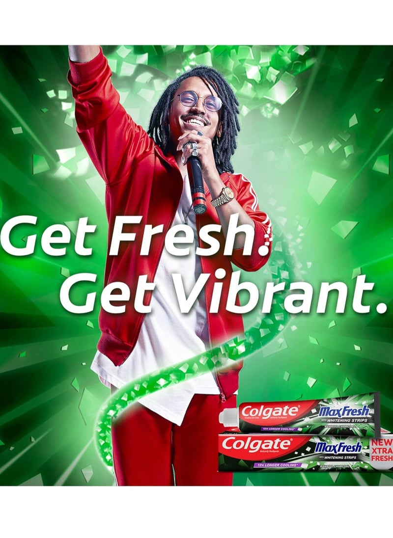 Colgate - Max Fresh with Whitening Strips and Bamboo Charcoal Toothpaste 100 ml - Image 1