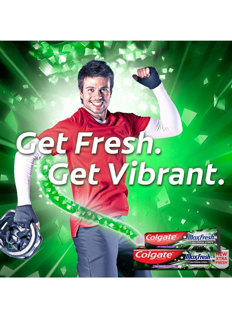 Colgate - Max Fresh with Whitening Strips and Bamboo Charcoal Toothpaste 100 ml - Image 1
