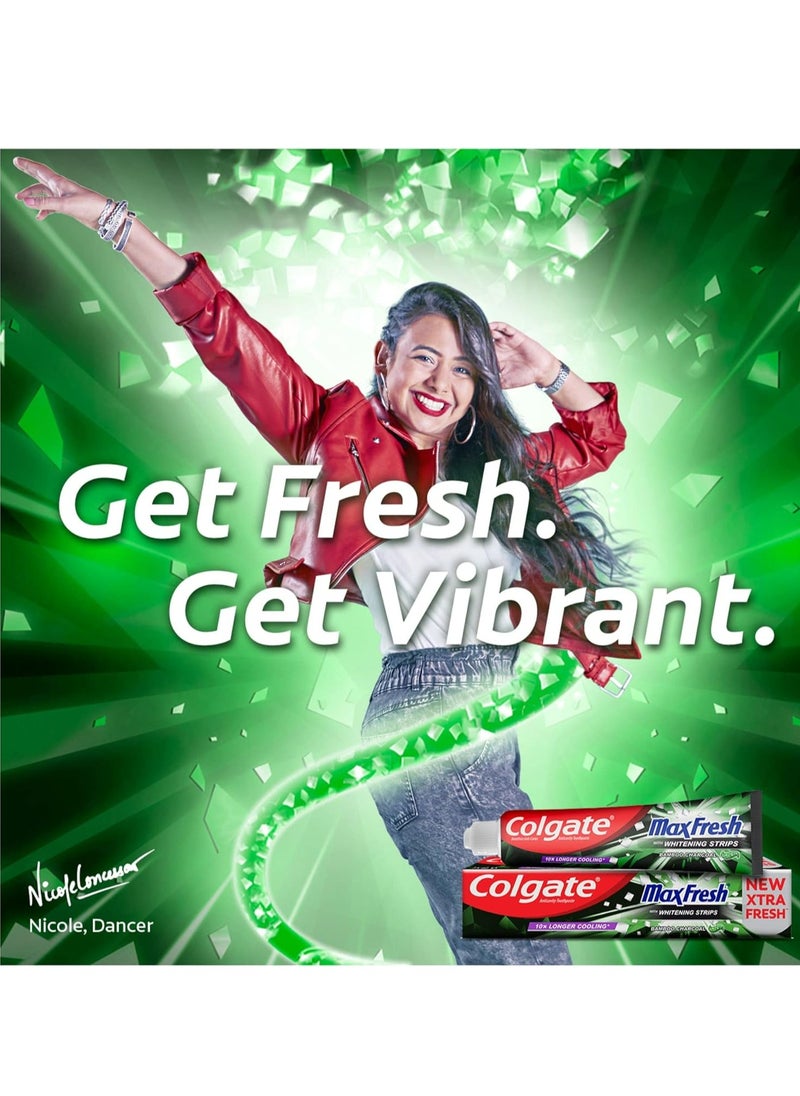 Colgate - Max Fresh with Whitening Strips and Bamboo Charcoal Toothpaste 100 ml - Image 1