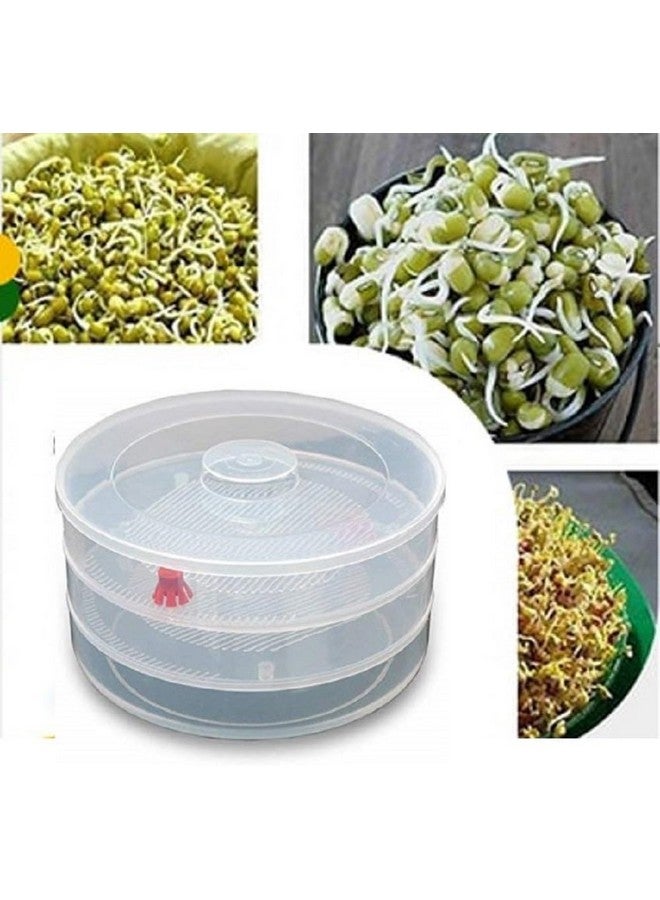 RIOMAX Sprout Maker | Sprout Maker Box | Hygienic Sprout Maker with 3 Container | Home Making Fresh Sprouts Beans for Living Healthy Life Sprout Maker 3 Bowl Sprout Maker for Home (3 Compartment.) - Image 3