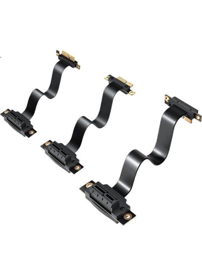 Kelepu Pci-E Extension Cable, Pcie X1 3.0, Network Card And Sound Card Expansion Adapter Cable, 20 Cm, Server-Grade Full-Speed No Attenuation, 90-Degree Downward, Black - Image 2