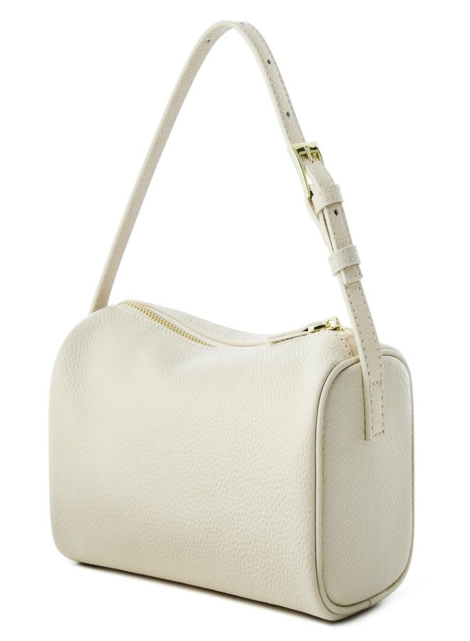 Kattee Leather Crossbody Bags for Women, Crossbody Purses for Women, Small Hobo Bags with Adjustable Strap, Beige - Image 1