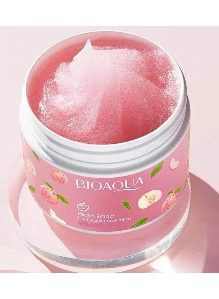 BIOAQUA مقشر للجسم - جمال وصحة - باث آند بودي وركس - كريم تقشير بالعسل والخوخ - مقشر للوجه - مقشر للجسم - مرطب - Image 3