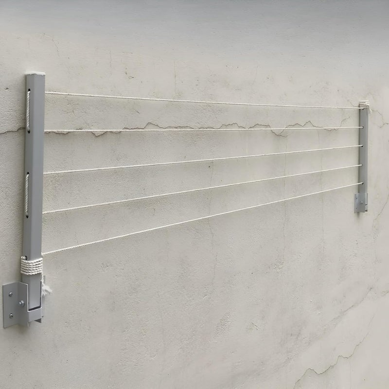 APPLICE Laser Finished Wall Mounted Heavy Duty 5 Layer Foldable Cloth Drying Stand Wall Mount Cloth Drying Stand Cloth Stand Stand for Clothes - Image 4