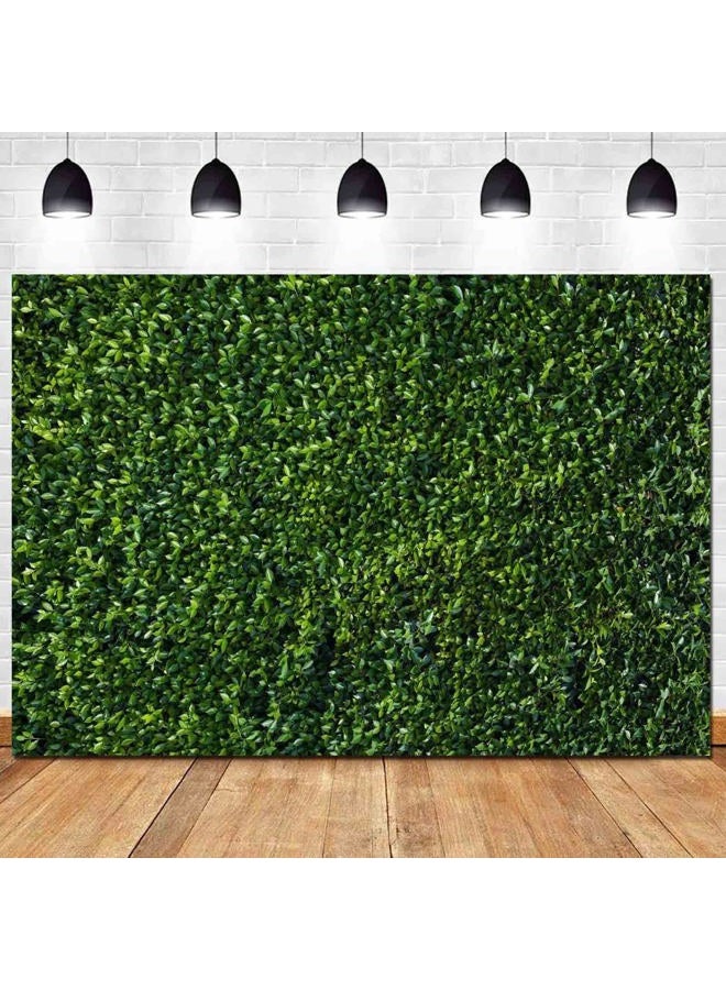 HQM 7x5FT Nature Spring 3D Green Leaves Theme Photo Background Wedding Birthday Party Newborn Baby Shower Photography Backdrops Zoo Decor Shoot Props Bannner - Image 3