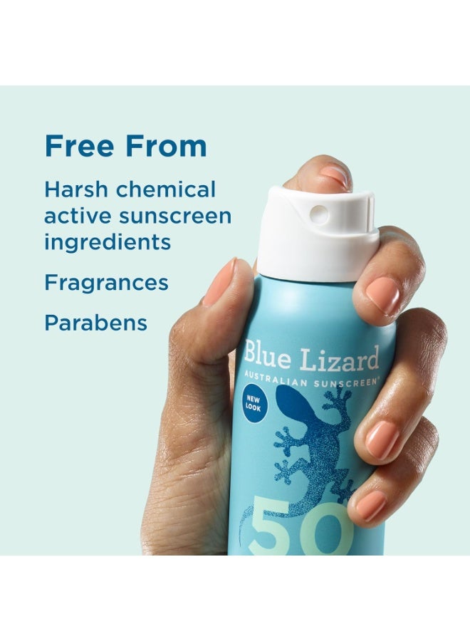 Blue Lizard Sensitive Mineral SPF 50 Spray, Dermatologist-Recommended Brand, Broad-Spectrum UVA/UVB Protection, Water-Resistant, Zinc Oxide Formula, 5 oz - Image 3