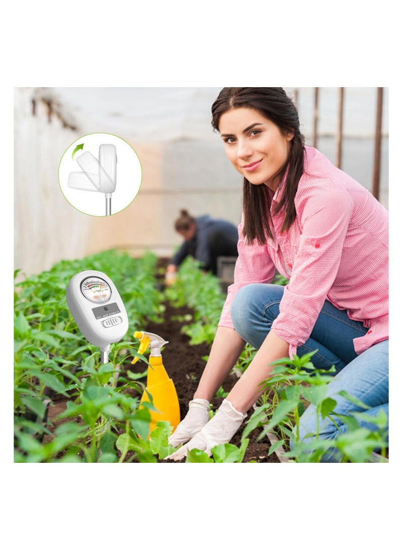 SOLARAE Upgraded 4-in-1 Soil Tester: Moisture, pH, Light, and Nutrient Meter for Garden, Lawn, Farm, Indoor & Outdoor Use - Essential Tool for Healthy Plants and Soil Care. - Image 2