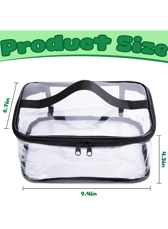 كوفوز 4 حزمة واضحة أكياس تخزين لعبة PVC ، مقاومة للماء ، تصميم سحاب مزدوج ، شفاف ، 9.4 × 6.7 × 4.3 بوصة ، مناسبة للألعاب ، السفر ، الملحقات - Image 2