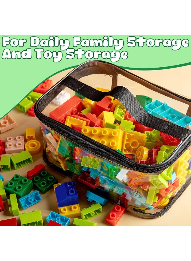 كوفوز 4 حزمة واضحة أكياس تخزين لعبة PVC ، مقاومة للماء ، تصميم سحاب مزدوج ، شفاف ، 9.4 × 6.7 × 4.3 بوصة ، مناسبة للألعاب ، السفر ، الملحقات - Image 3