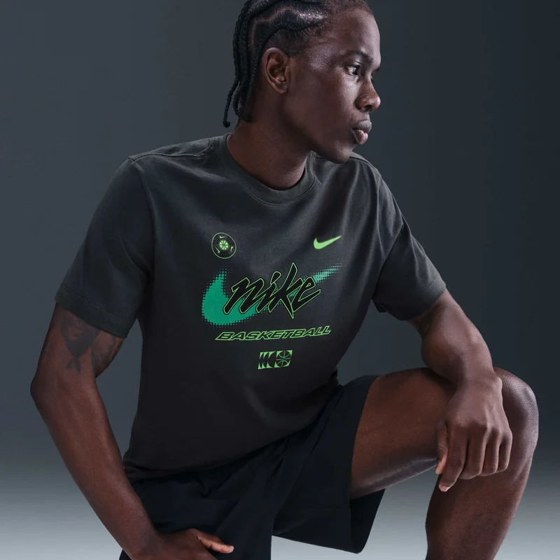 Nike Grey Men's Basketball T-Shirt for Men | Best Price UAE