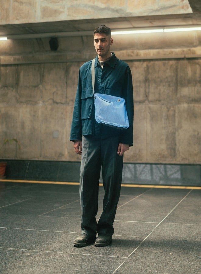 DailyObjects Joules Crossbody Bag For Girls, Men and Women| | One Spacious Main Zippered Compartment and Two Deep Slip Pockets | Detachable Strap - Dark Grey - Image 3