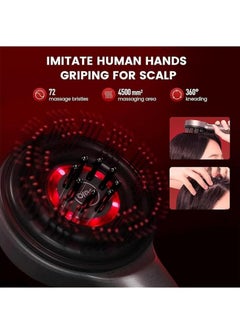 XiuWoo 2 in 1Hair Massager Hair Oil Applicator, Portable Smart Scalp Hairbrush, Multifunctional Electric Scalp Massage Comb, Hair Brushes for Hair Growth IPX7 Waterproof Oil Dispens  - Image 3