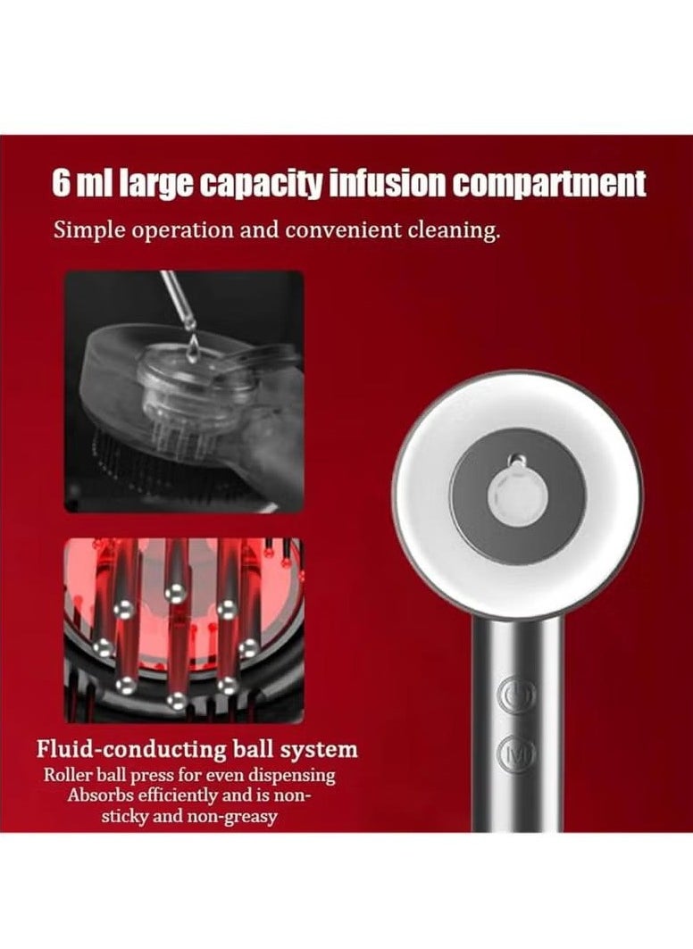 XiuWoo 2 in 1Hair Massager Hair Oil Applicator, Portable Smart Scalp Hairbrush, Multifunctional Electric Scalp Massage Comb, Hair Brushes for Hair Growth IPX7 Waterproof Oil Dispens  - Image 4