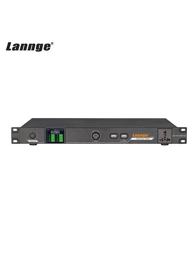 Lannge - T-1300 8-Channel Intelligent Power Sequence Controller Universal Time Sequencer Controller 8 Controllable Outputs 1 Auxiliary Output With Lcd Touchscreen Supply Voltage Ac100-240V - Image 1