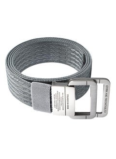 Thoraya Nylon Work Belt Adjustable Tightly Woven Utility Belt with Alloy Double Loop Buckle for Outdoor Grey  - Image 2