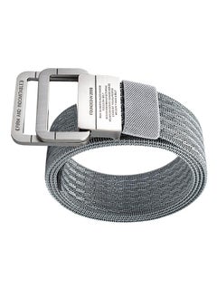 Thoraya Nylon Work Belt Adjustable Tightly Woven Utility Belt with Alloy Double Loop Buckle for Outdoor Grey  - Image 3